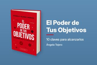 Portada de «El Poder de Tus Objetivos», de Ángela Tejero, sobre fondo azul